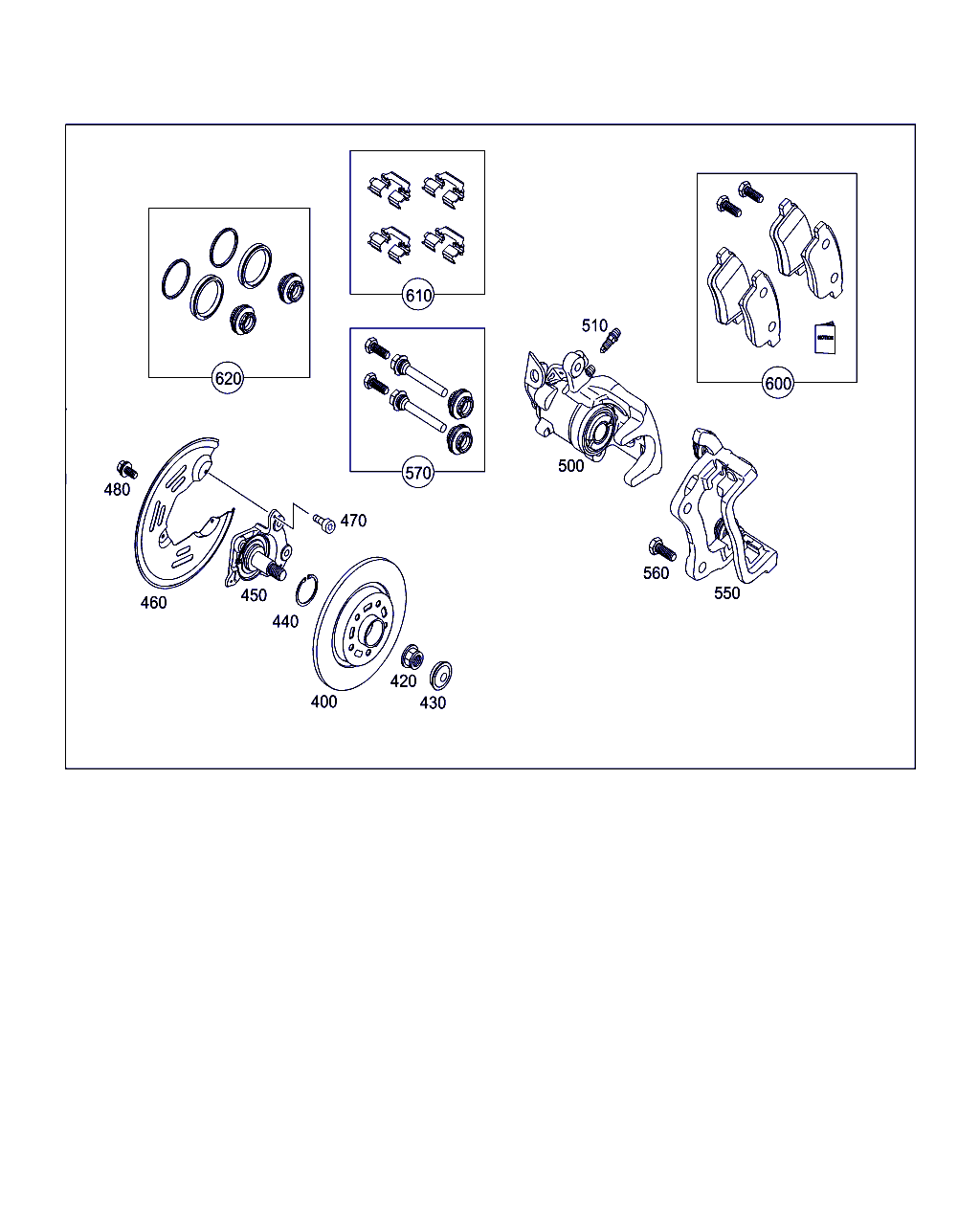 Mercedes-Benz A 415 421 01 60 - Set reparatie, etrier allinparts.ro