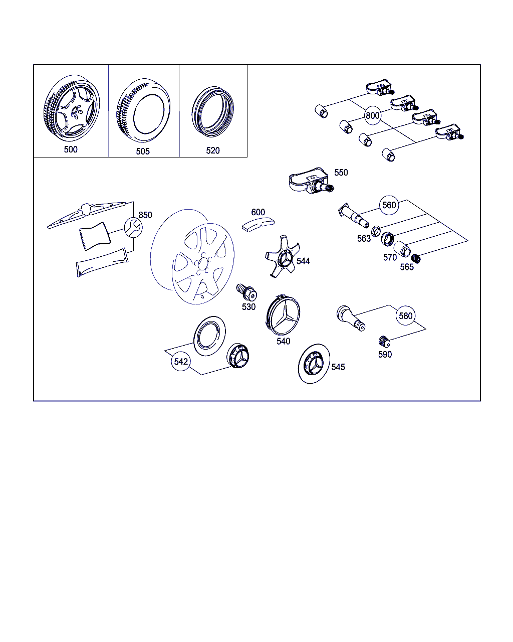 Smart A 000 905 72 00 - Senzor, sistem de control al presiunii pneuri allinparts.ro