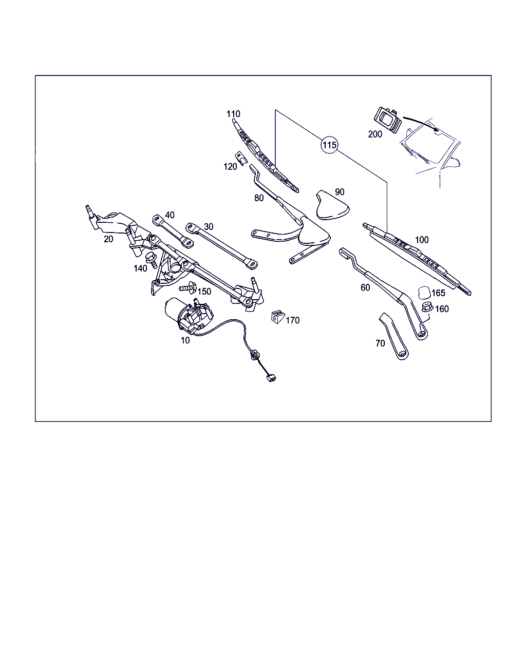 Mercedes-Benz A 203 820 00 45 - Lamela stergator allinparts.ro