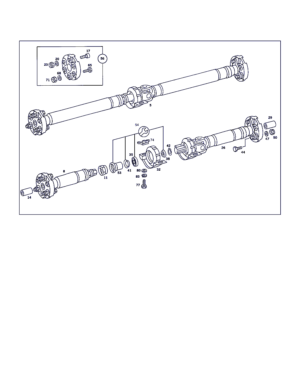Mercedes-Benz A 126 410 01 81 - Suport, ax cardanic allinparts.ro