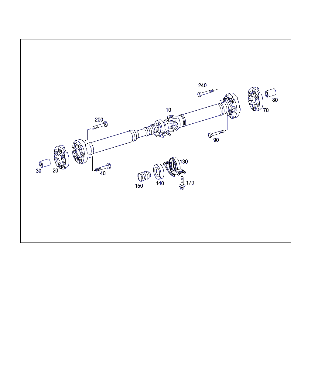 Mercedes-Benz A 205 410 83 01 - Suport, ax cardanic allinparts.ro