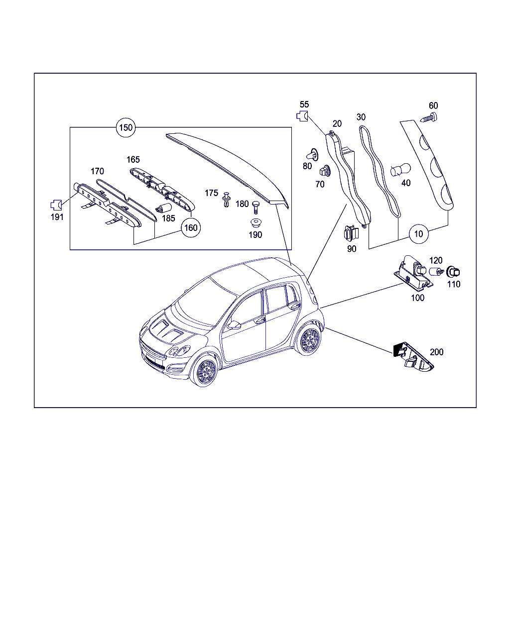 Smart A 454 826 01 44 - Bec, semnalizator allinparts.ro