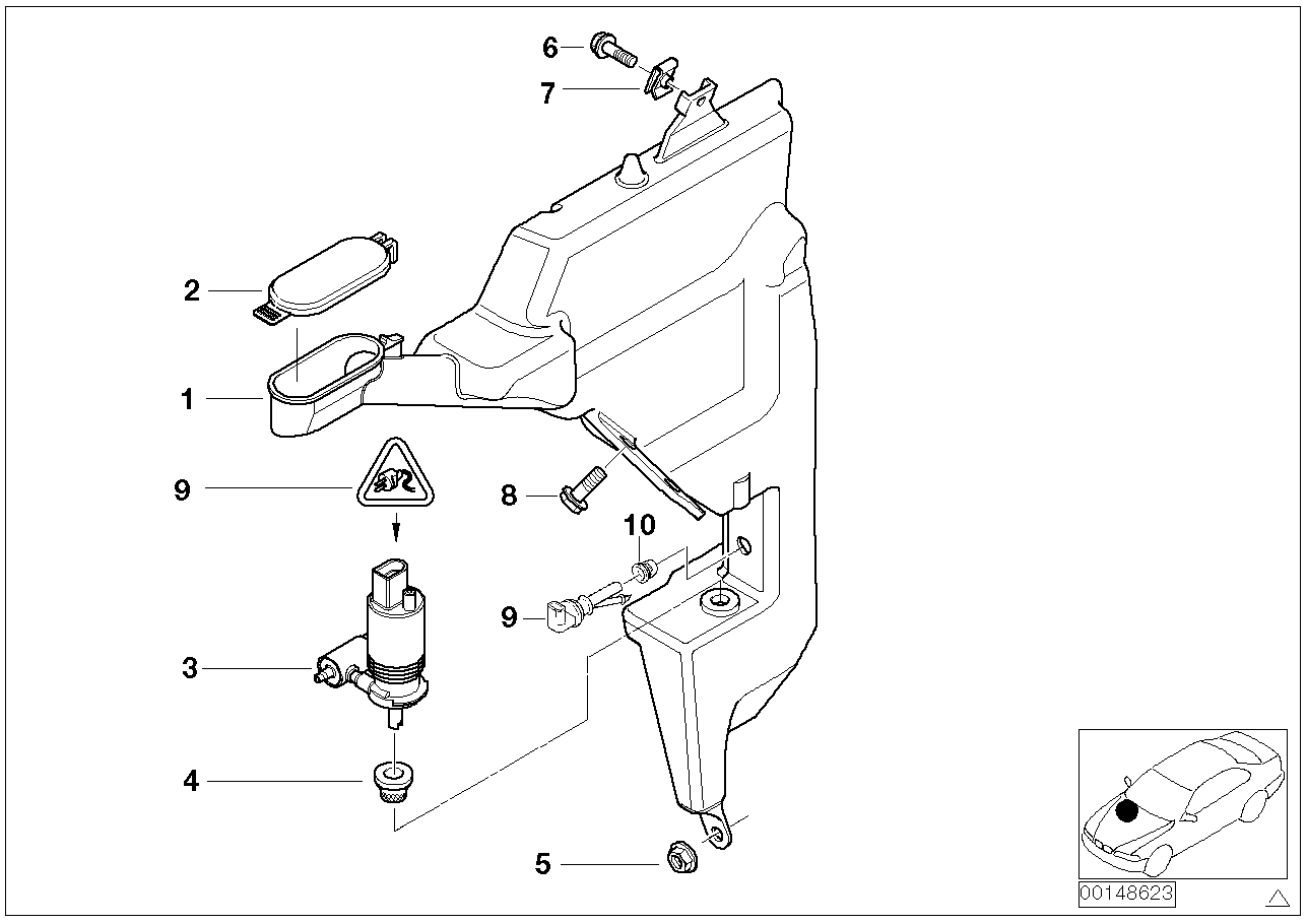 BMW 67128377429 - Pompa de apa,spalare parbriz allinparts.ro