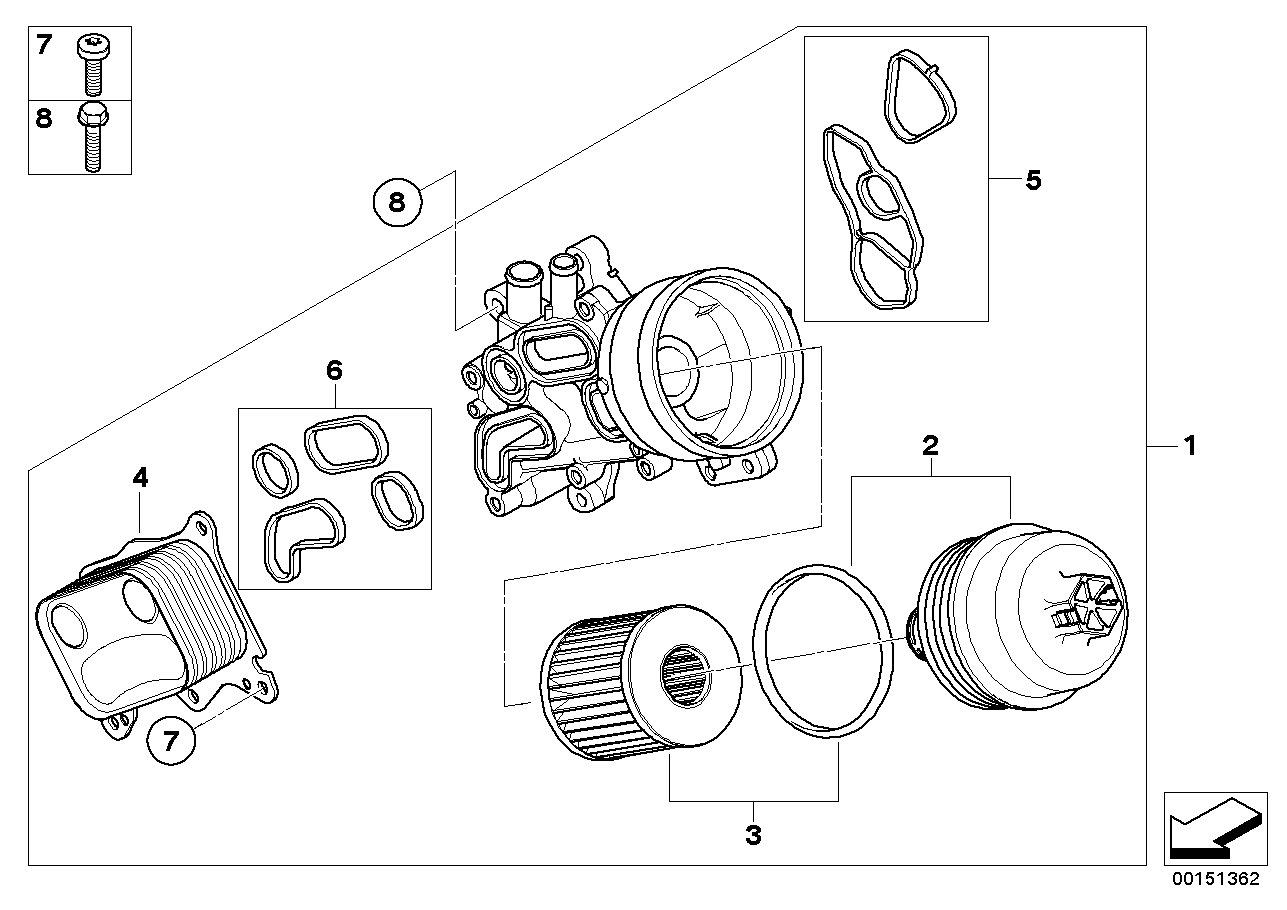 BMW 11 42 7 557 011 - Capac, carcasa filtru ulei allinparts.ro