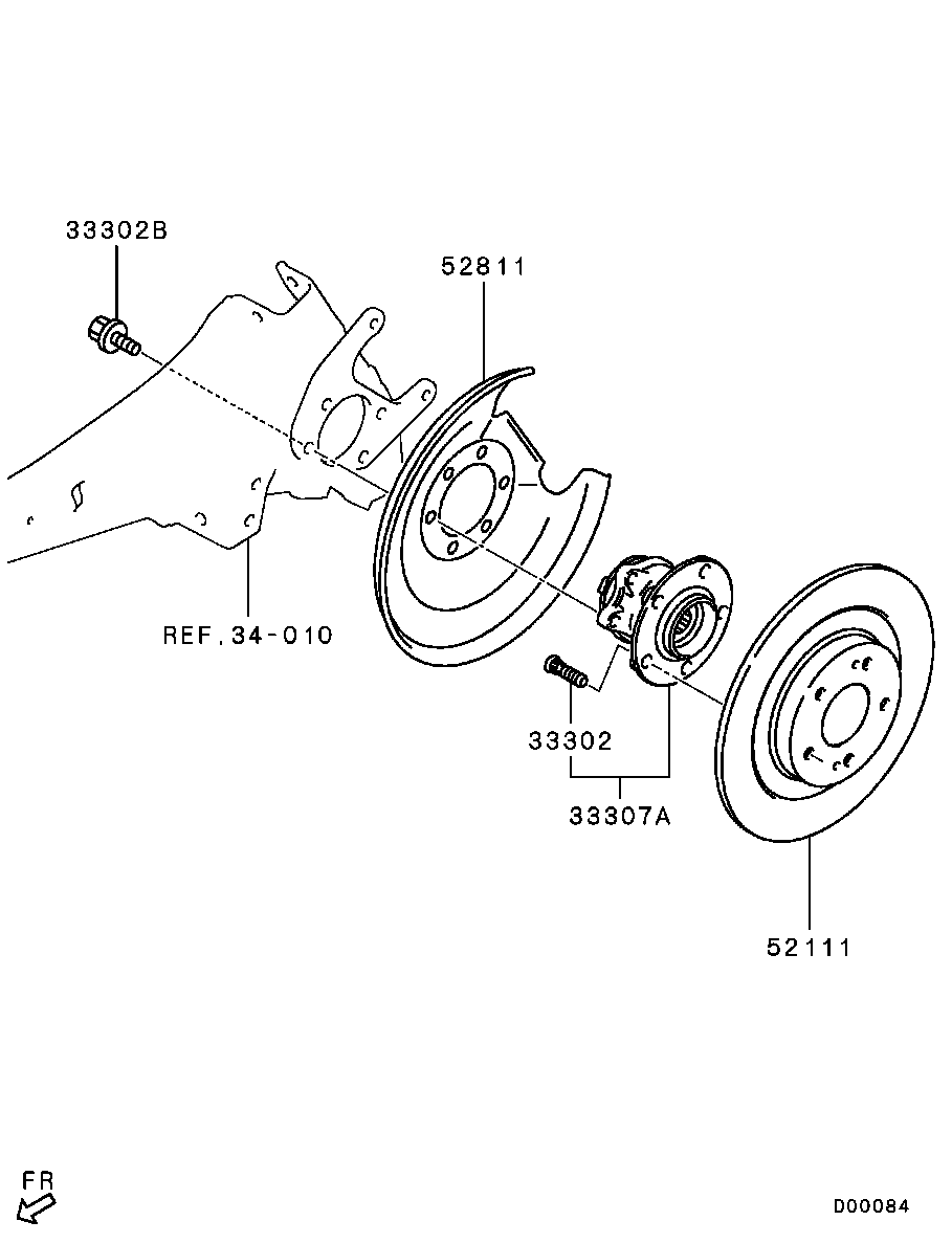 Mitsubishi 3785A064 - Set rulment roata allinparts.ro