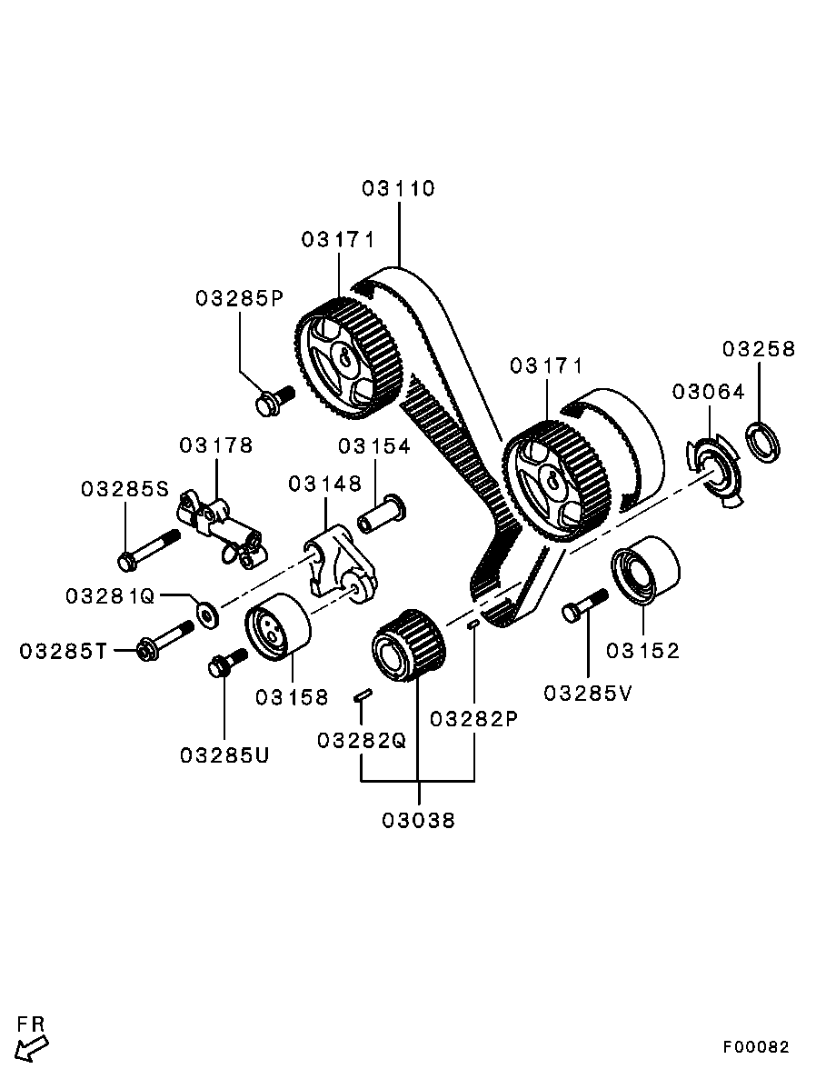 FCA MD31 9022 - Rola ghidare / conducere, curea distributie allinparts.ro