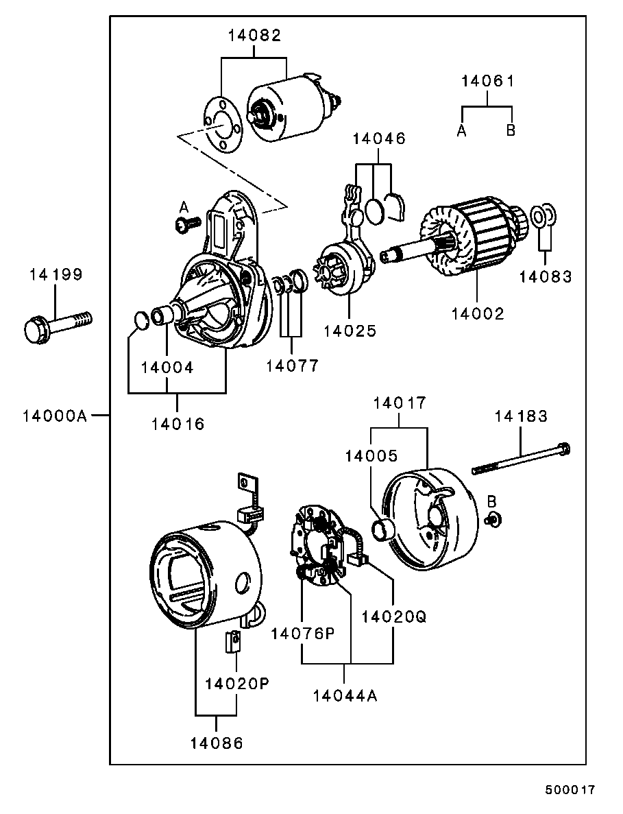 Mitsubishi MD 162836 - Starter allinparts.ro