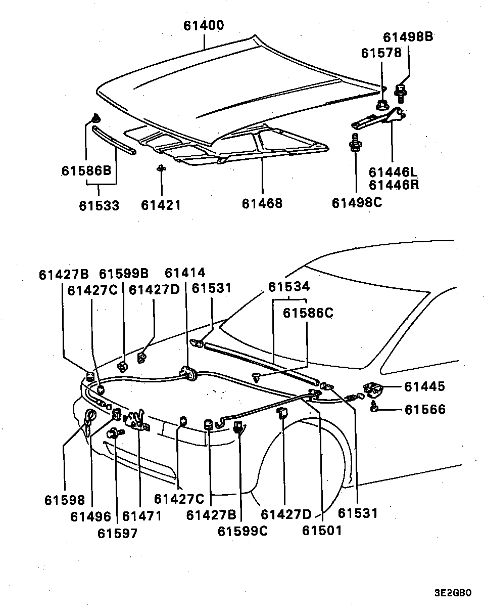 Mitsubishi MB270319 - CLIP,HOOD LOCKING allinparts.ro