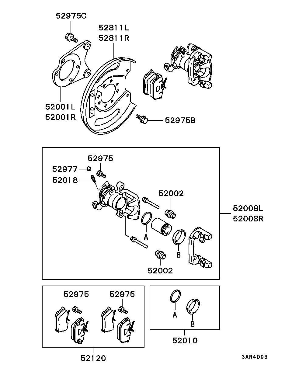 Mitsubishi M345677 - Set reparatie, etrier allinparts.ro