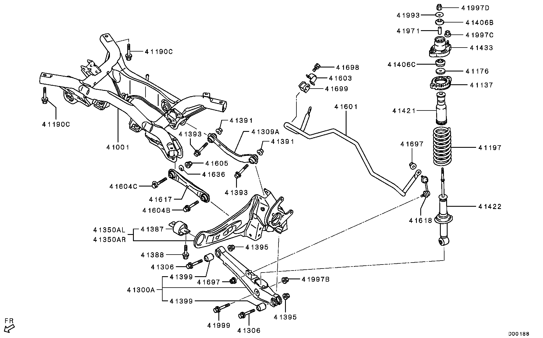 Mitsubishi 4162A397 - Amortizor allinparts.ro