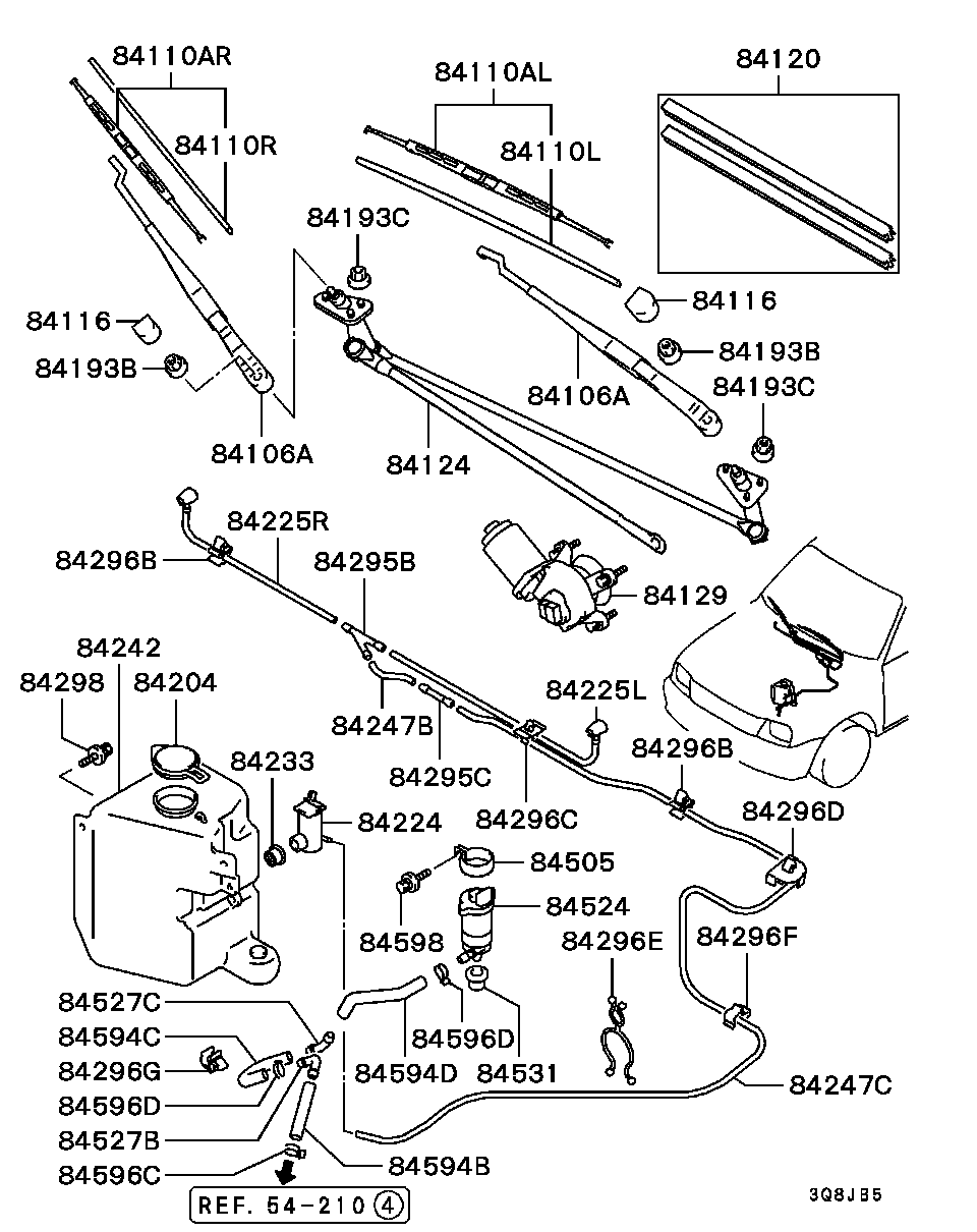 Mitsubishi MR192109 - Lamela stergator allinparts.ro