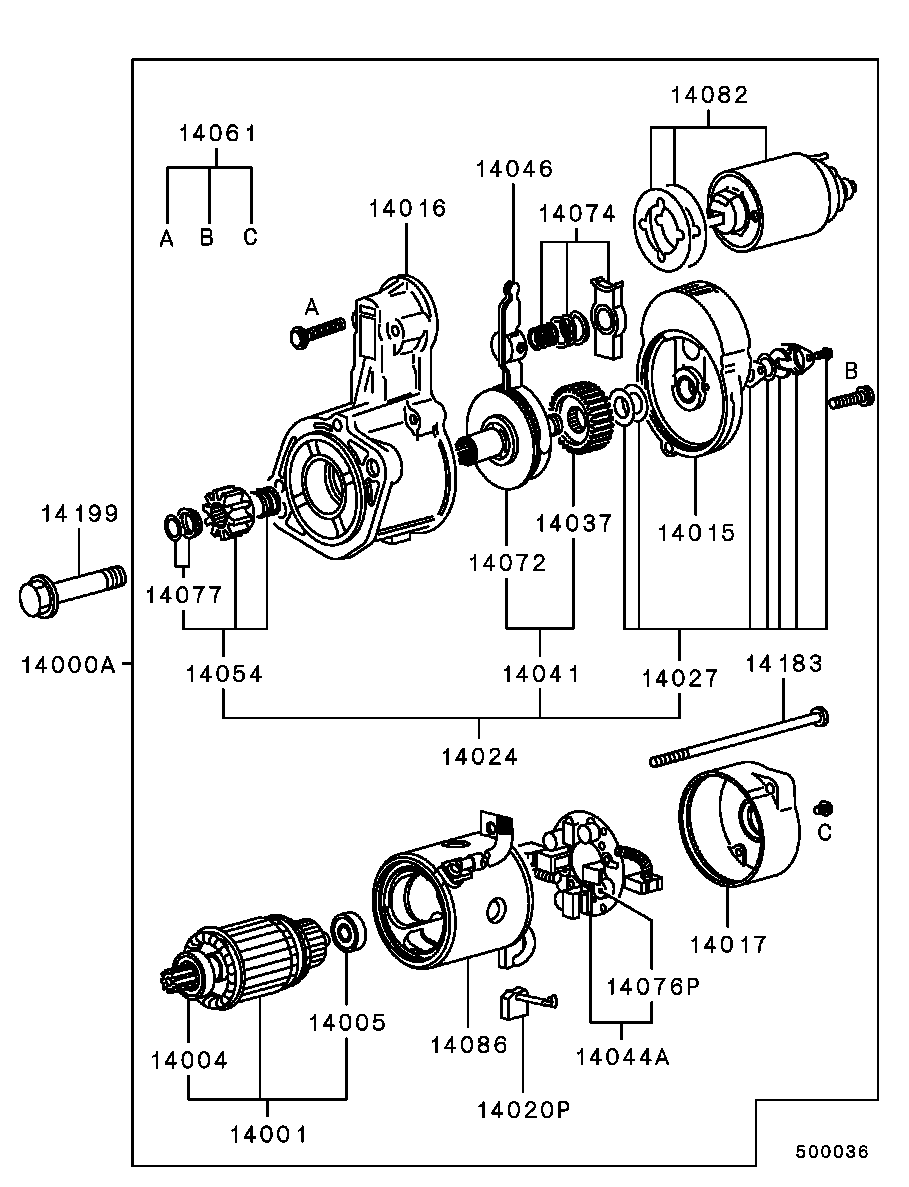 Proton MD061154 - Starter allinparts.ro