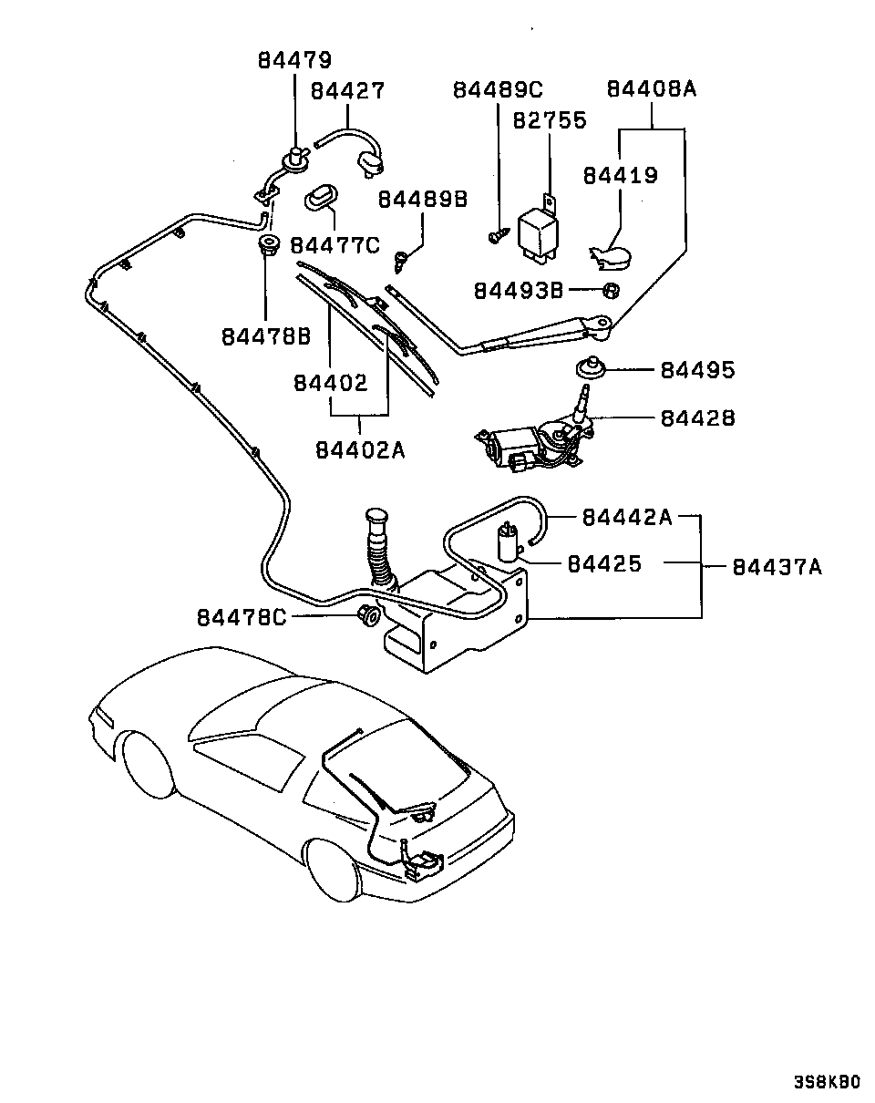 Mitsubishi MB530299 - Lamela stergator allinparts.ro