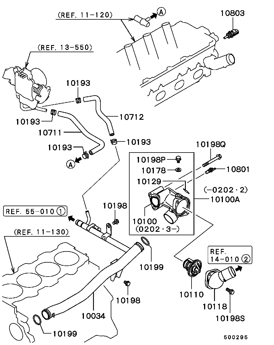 Mitsubishi MD338234 - Termostat,lichid racire allinparts.ro