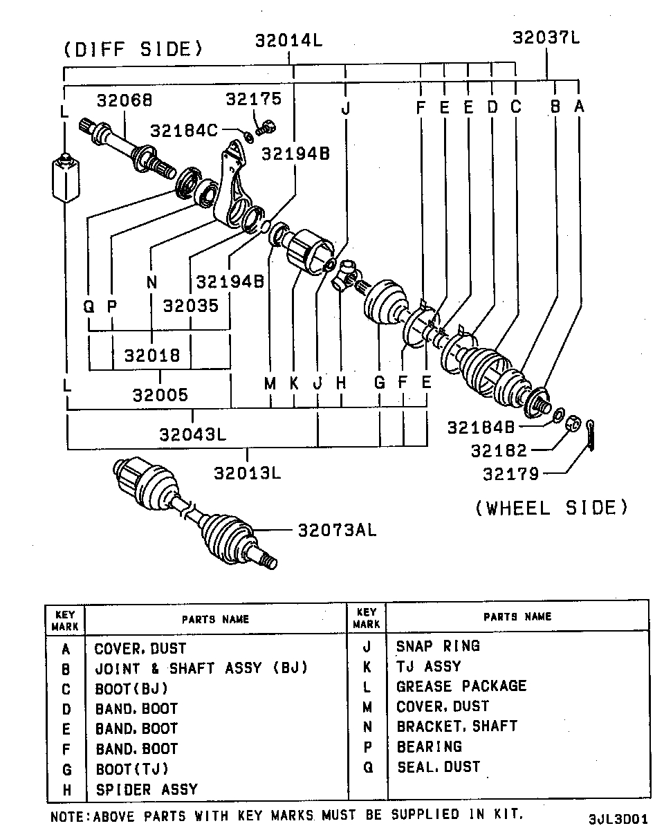 Mitsubishi MB936895 - Burduf cauciuc, articulatie planetara allinparts.ro