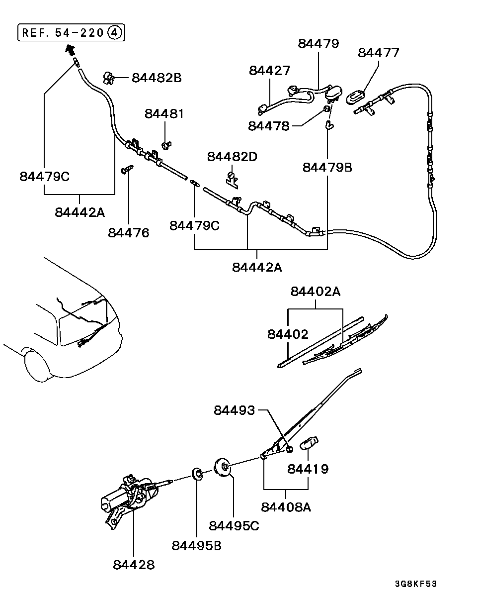 Mitsubishi MB848835 - Lamela stergator allinparts.ro