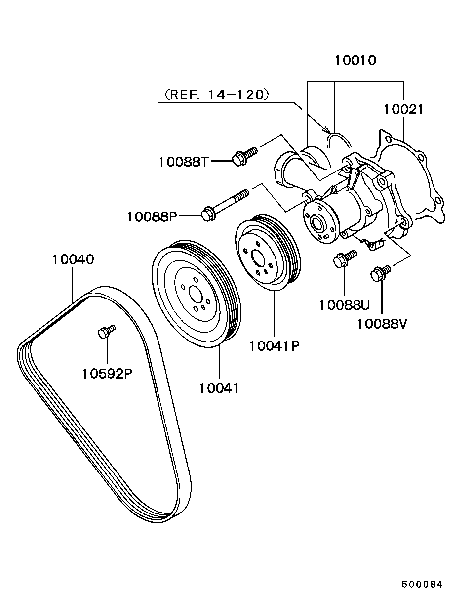 Mitsubishi MD132479 - Curea transmisie cu caneluri allinparts.ro
