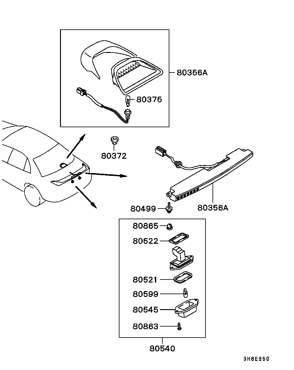 Mitsubishi MS820079 - Bec, lumini interioare allinparts.ro