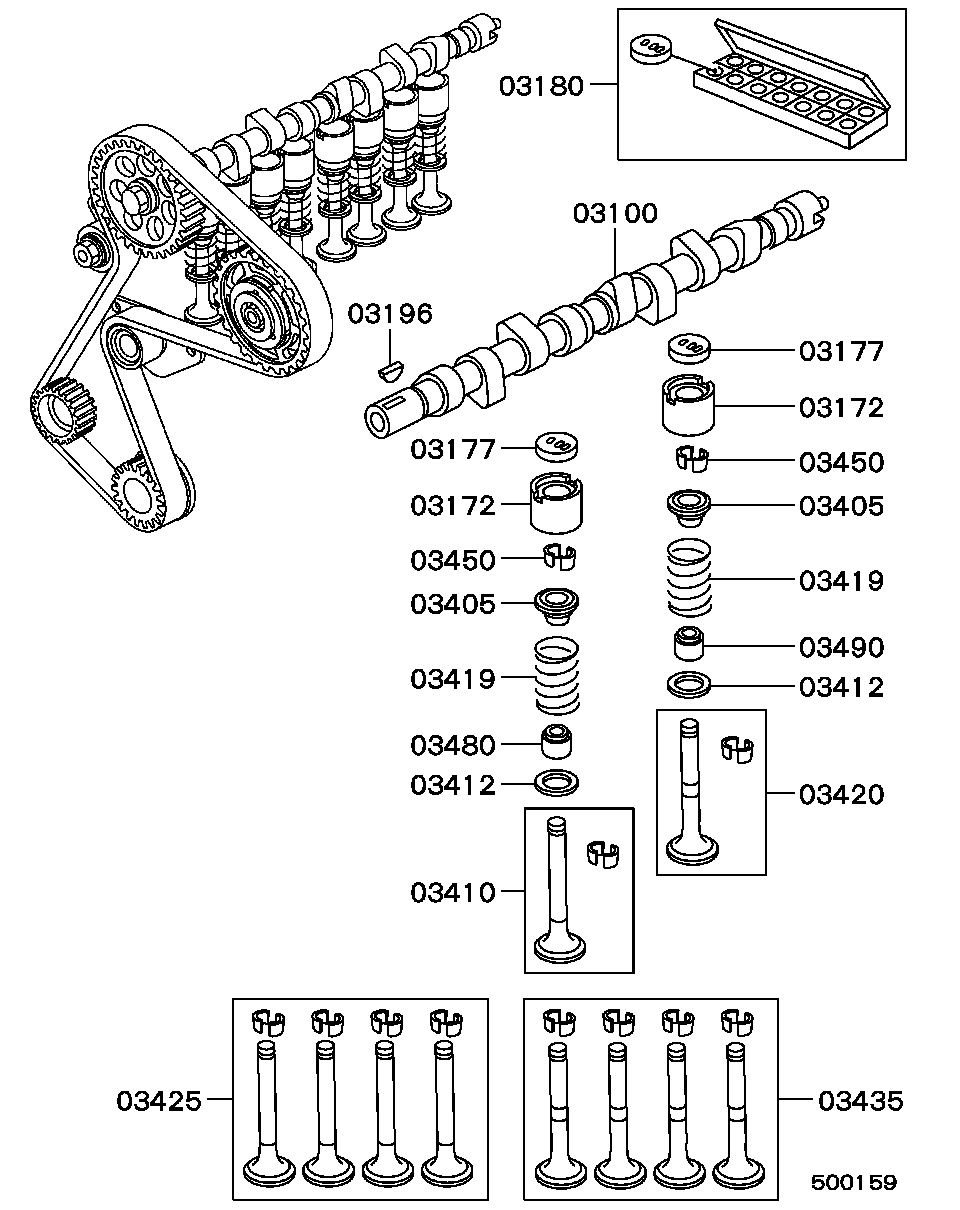 Mitsubishi M887705 - Etansare, supape allinparts.ro