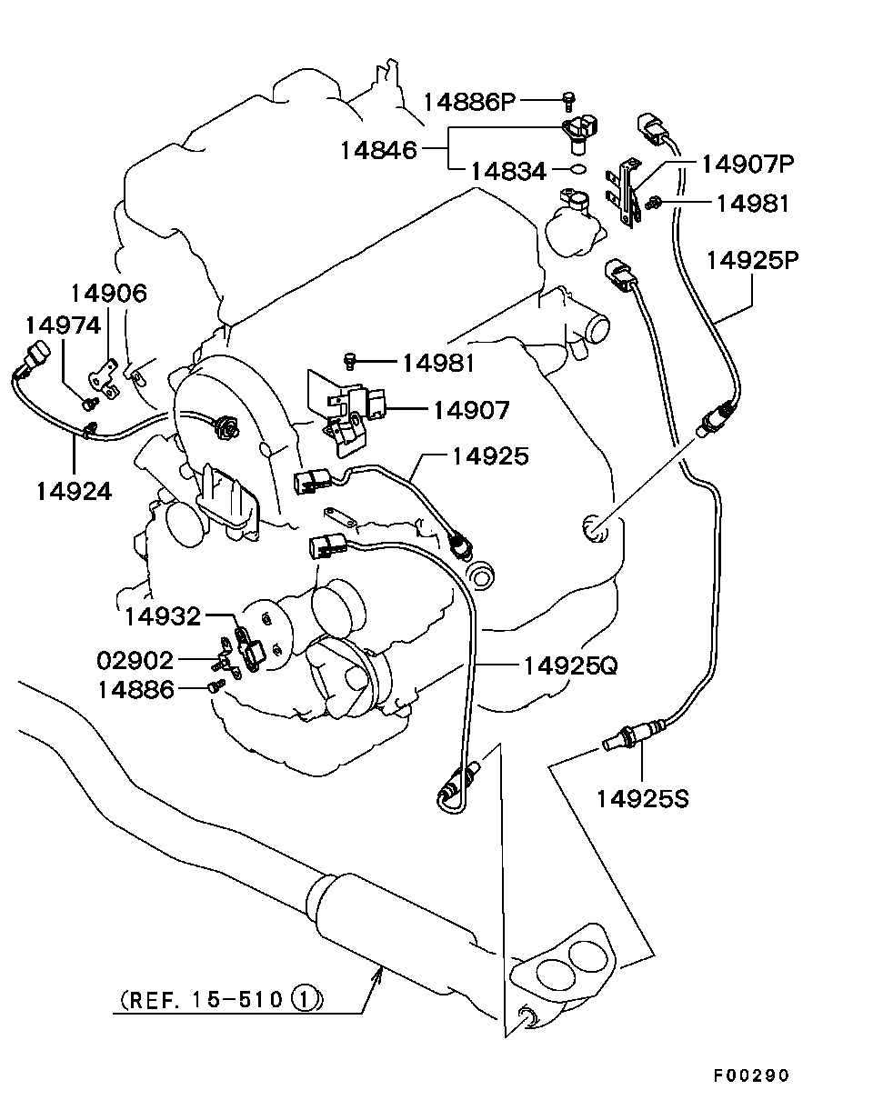 Mitsubishi MN153038 - Sonda Lambda allinparts.ro