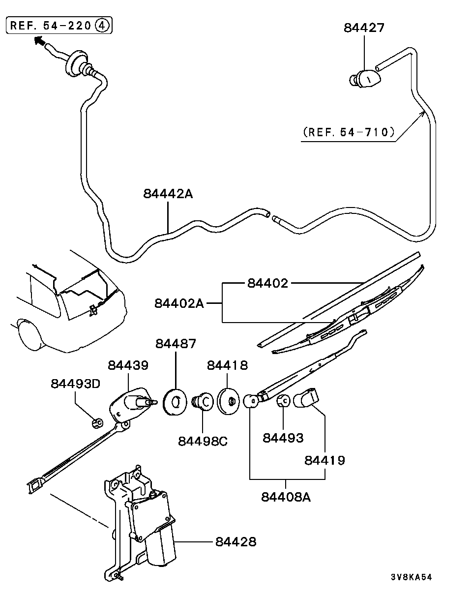Mitsubishi MB929027 - Lamela stergator allinparts.ro