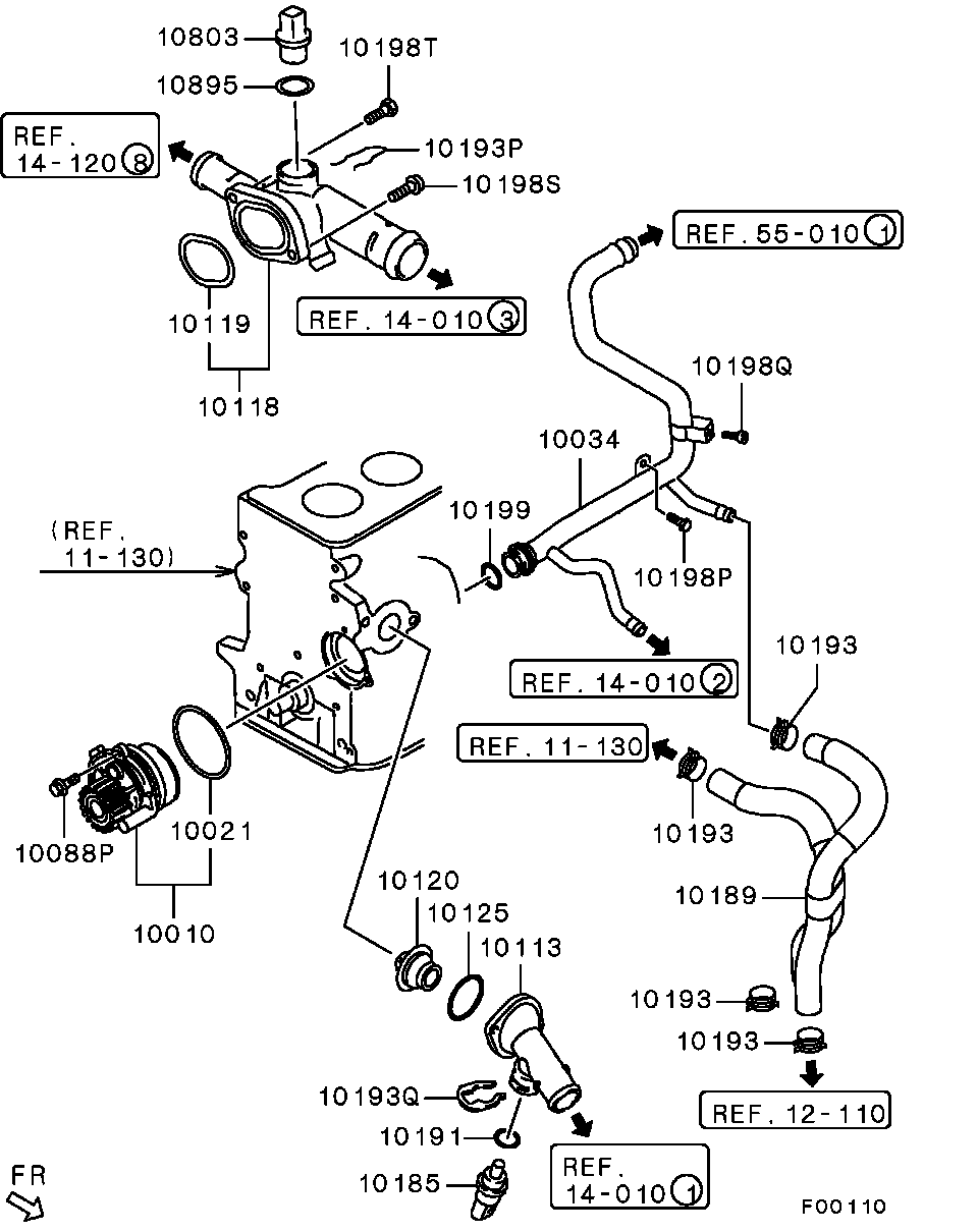 Mitsubishi MN980137 - Termostat,lichid racire allinparts.ro