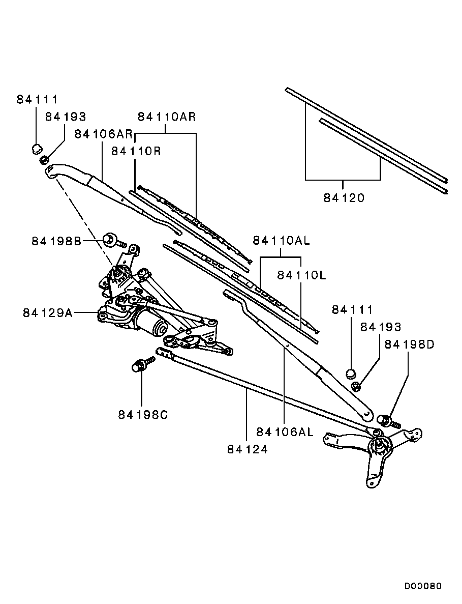 Mitsubishi MN182387 - Lamela stergator allinparts.ro