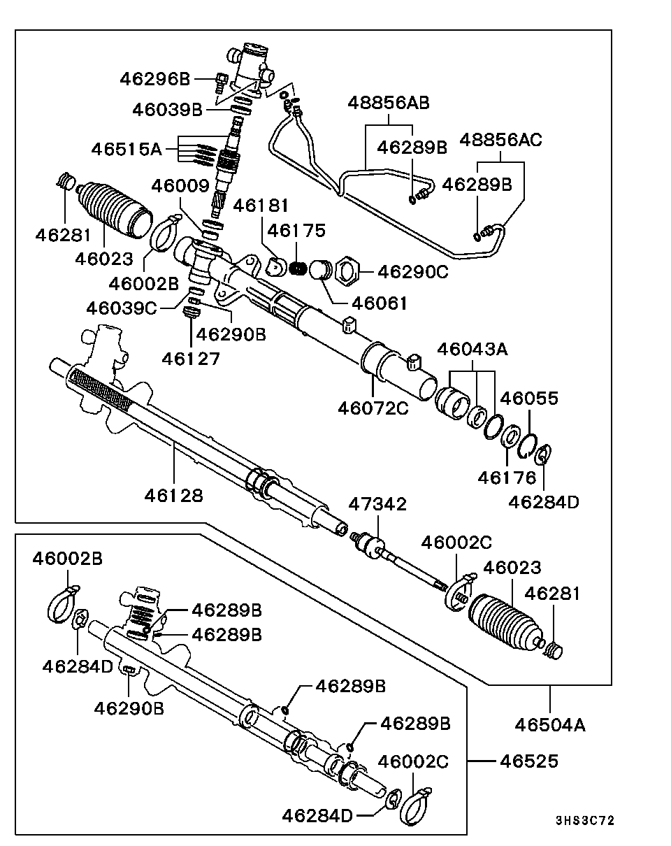 Mitsubishi MB501711 - Ansamblu burduf, directie allinparts.ro