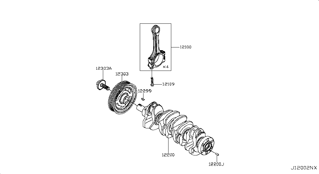 NISSAN 1230300Q2C - Fulie curea, arbore cotit allinparts.ro