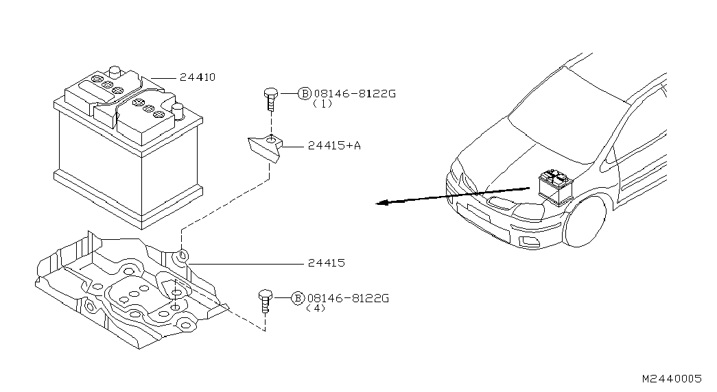 NISSAN 244102F010 - Baterie de pornire allinparts.ro