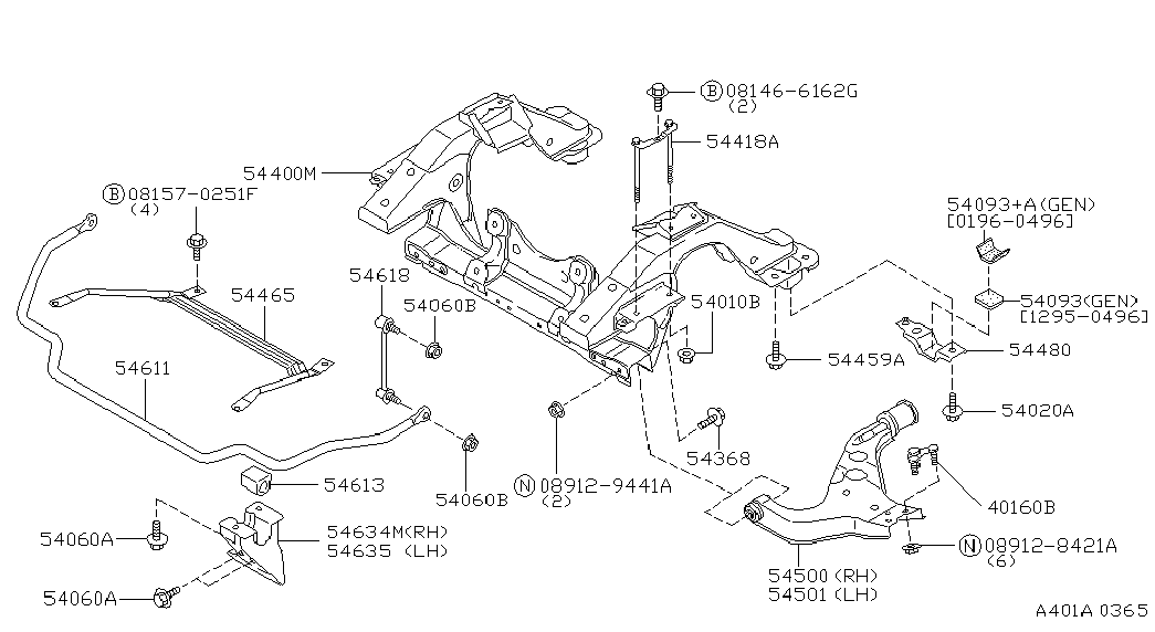 NISSAN #54501-0W001 - Brat, suspensie roata allinparts.ro