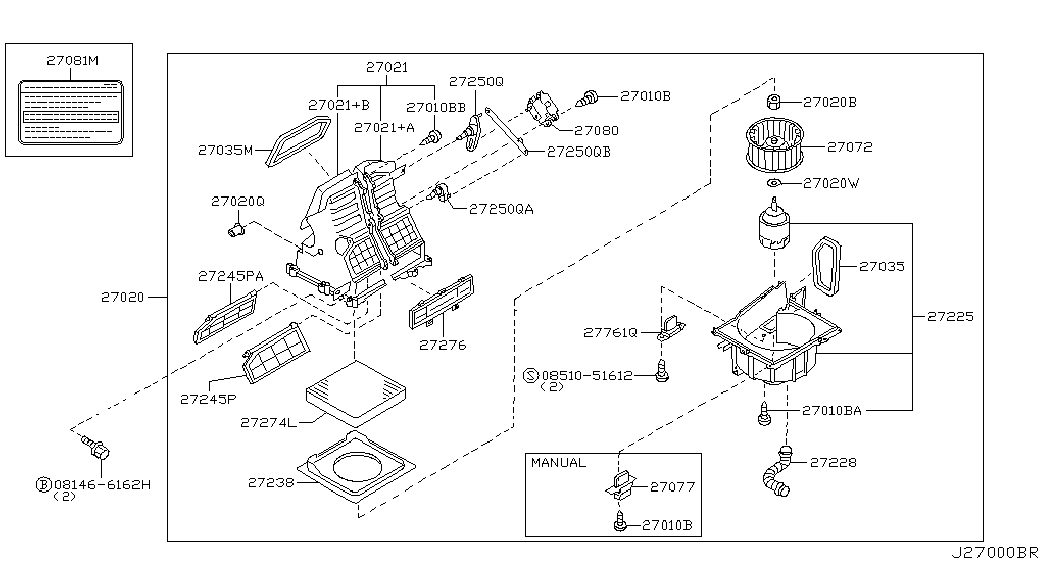NISSAN 272764M401 - Filtru, aer habitaclu allinparts.ro