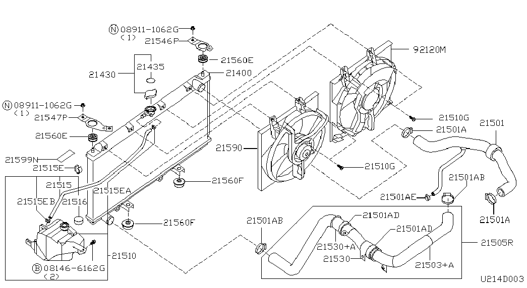 NISSAN 214301P111 - Buson,radiator allinparts.ro