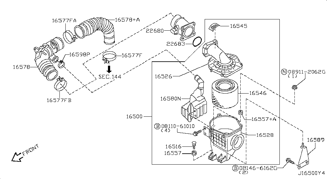 NISSAN 16546-VB300 - Filtru aer allinparts.ro