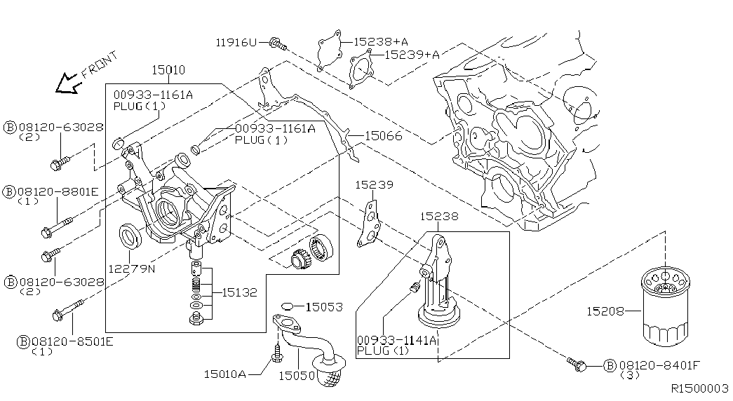 Datsun 15208-7B000 - Filtru ulei allinparts.ro