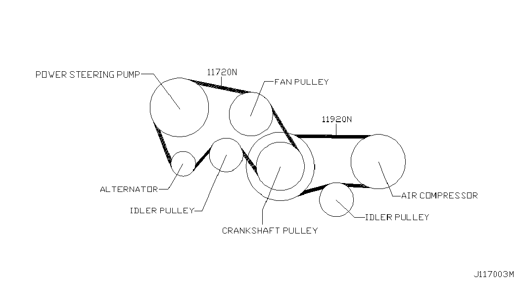 NISSAN 11720-4P101 - Curea transmisie cu caneluri allinparts.ro