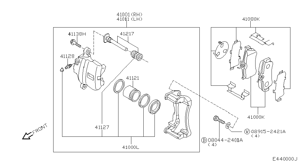 NISSAN 41084-3J426 - Set accesorii, placute frana allinparts.ro