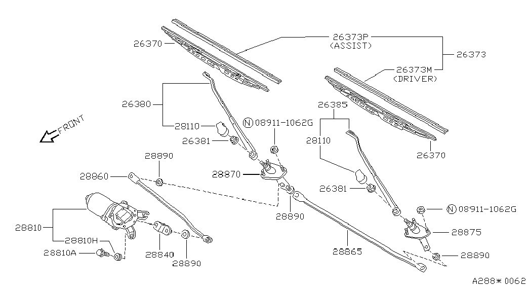NISSAN 28890V7705 - Lamela stergator allinparts.ro