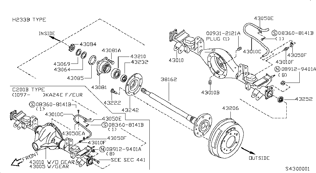NISSAN 432520F000 - Set rulment roata allinparts.ro