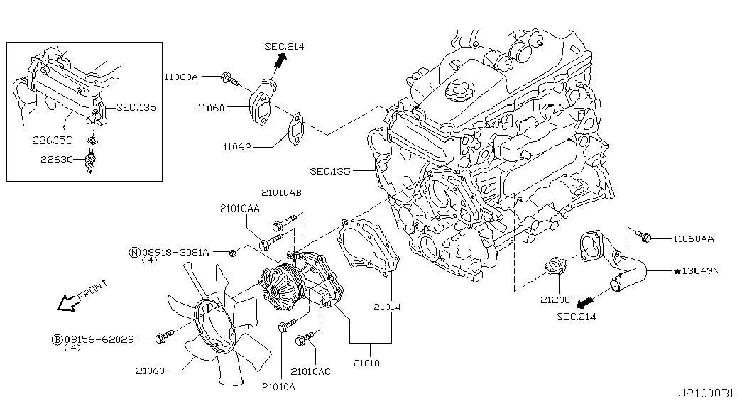 NISSAN 21200-2W202 - Termostat,lichid racire allinparts.ro