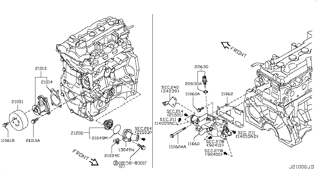 Infiniti 21200ED00A - Termostat,lichid racire allinparts.ro