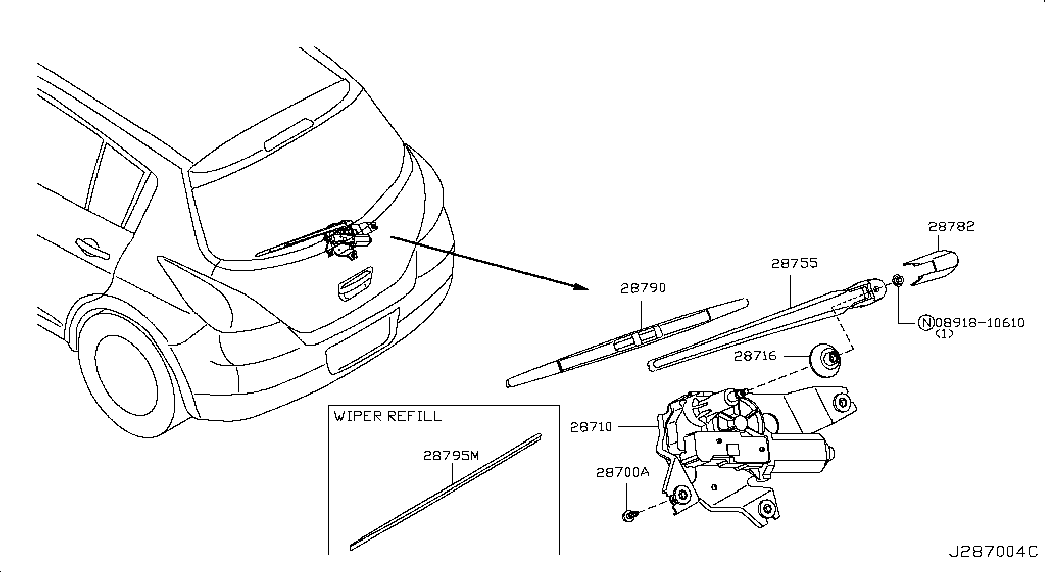 NISSAN 28790ED000 - Lamela stergator allinparts.ro