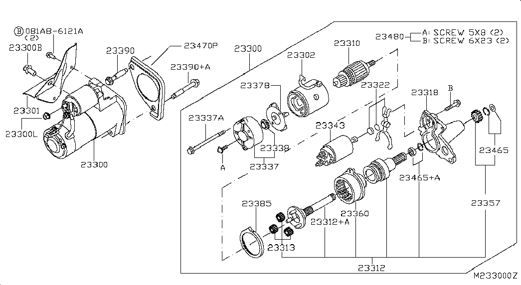 NISSAN 23322-42L70 - Parghie cuplare, demaror allinparts.ro