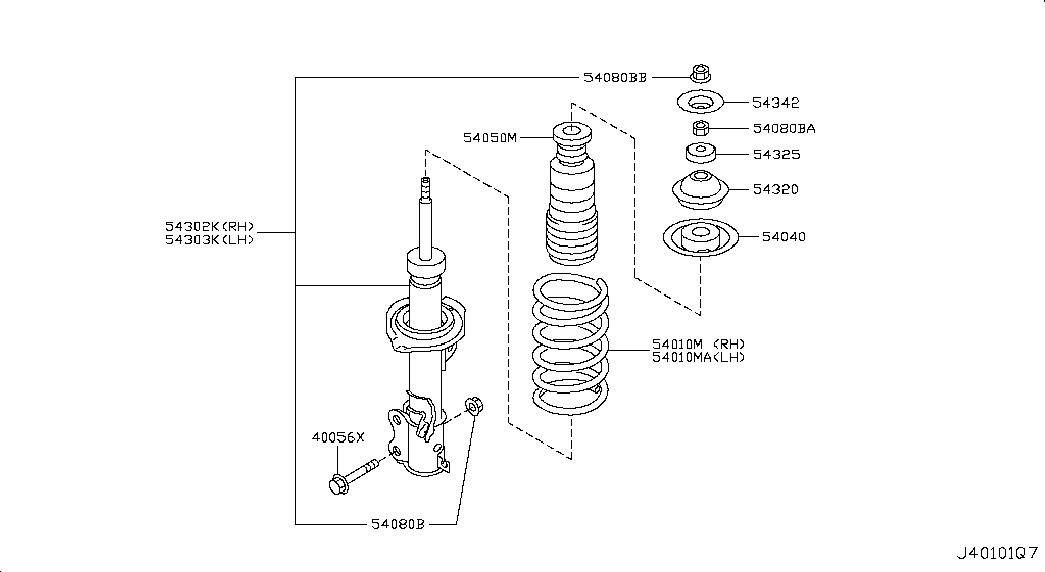 Datsun 54325-1HA0A - Rulment sarcina amortizor allinparts.ro