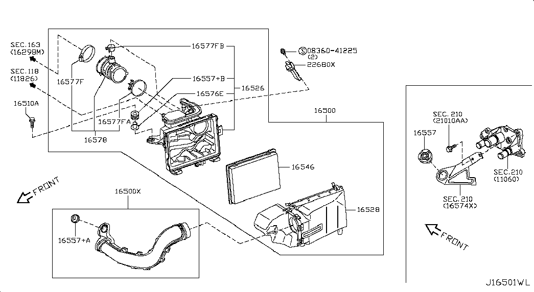 NISSAN 16546-1HC2A - Filtru aer allinparts.ro
