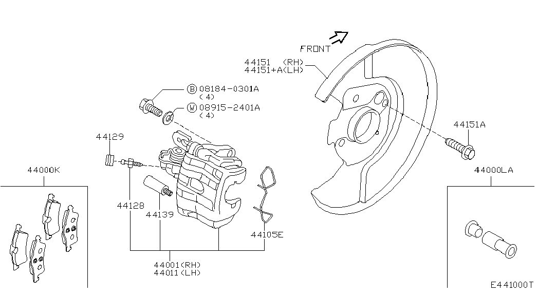 NISSAN 41142-9F525 - Set reparatie, etrier allinparts.ro