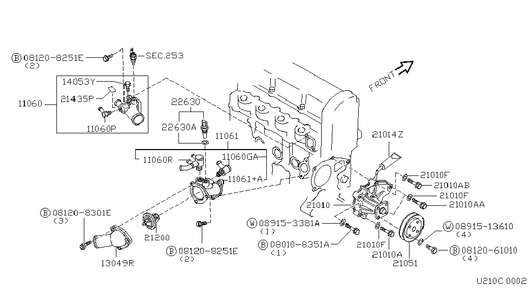 NISSAN 22630N4200 - Senzor,temperatura lichid de racire allinparts.ro