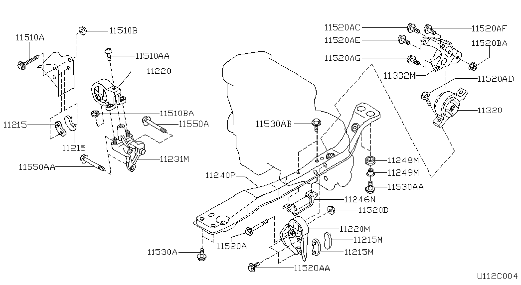 NISSAN 11210-99B00 - Suport motor allinparts.ro