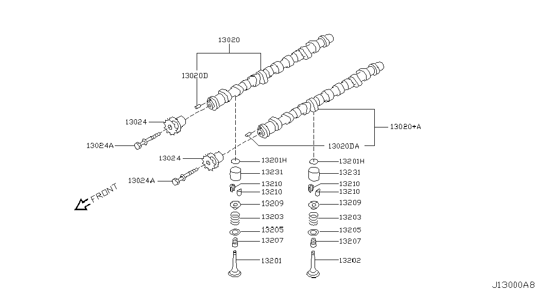NISSAN 13024-AD200 - Chit lant de distributie allinparts.ro