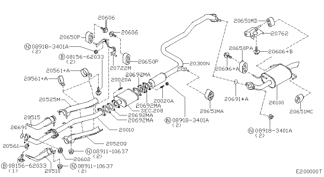 NISSAN 20650-2F000 - Bucsa, bara stabilizare allinparts.ro